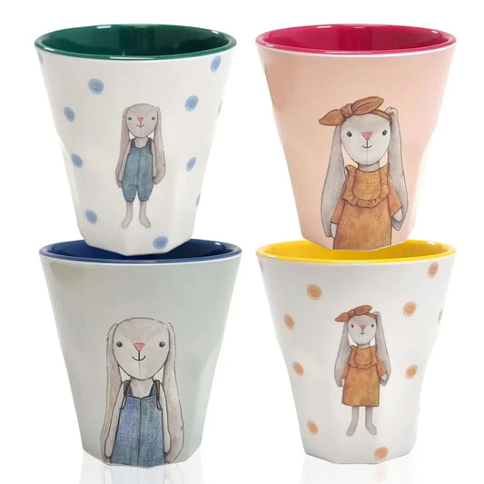 Melamin Becher blau "Hase Hugo" Mea-Living NATURKINDCHEN