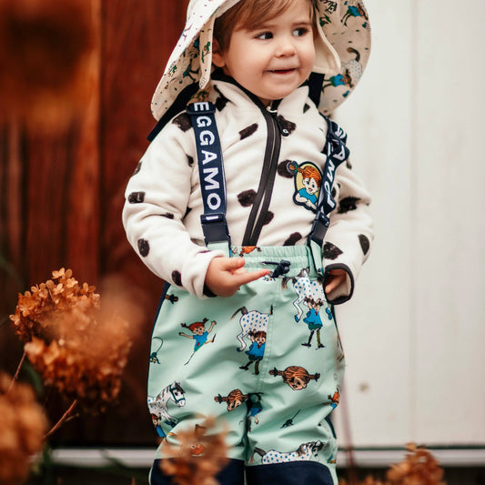 Regenhose Pippi Langstrumpf Mint: 110/116 Geggamoja NATURKINDCHEN