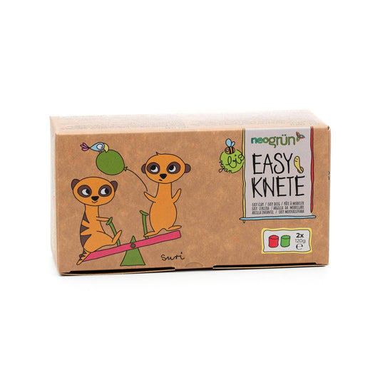 Bio-Easy-Knete vegan 2er Set "Suri" rot/grün NEOGRÜN NATURKINDCHEN