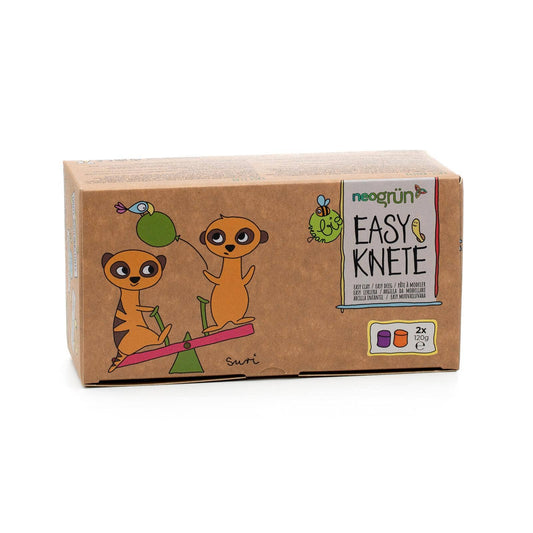 Bio-Easy-Knete vegan 2er Set "Suri" orange/violett NEOGRÜN NATURKINDCHEN