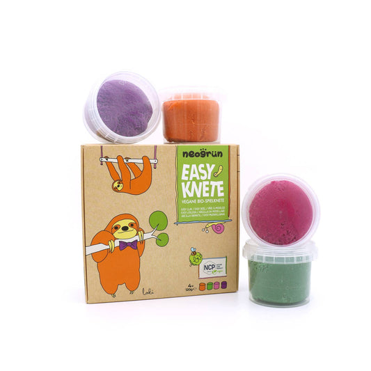 Bio-Easy-Knete vegan 4er Set "Loki" NEOGRÜN NATURKINDCHEN