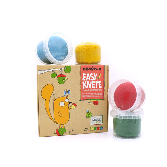 Bio-Easy-Knete vegan 4er Set "Yuki" NEOGRÜN NATURKINDCHEN