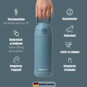 Thermo Kinder Trinkflasche Edelstahl - blau BEARFOOT      NATURKINDCHEN