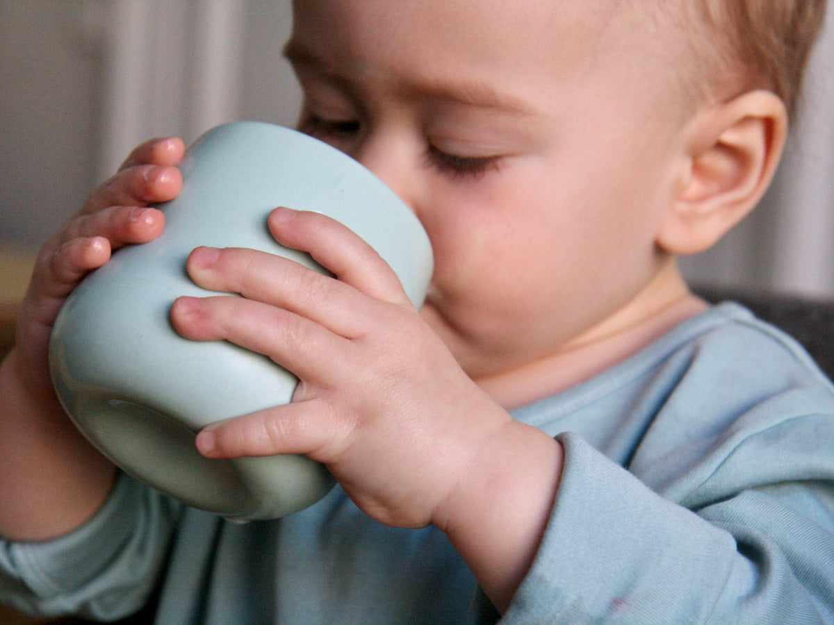 Kindergeschirr • Becher: Rosé Zaunkönig      NATURKINDCHEN
