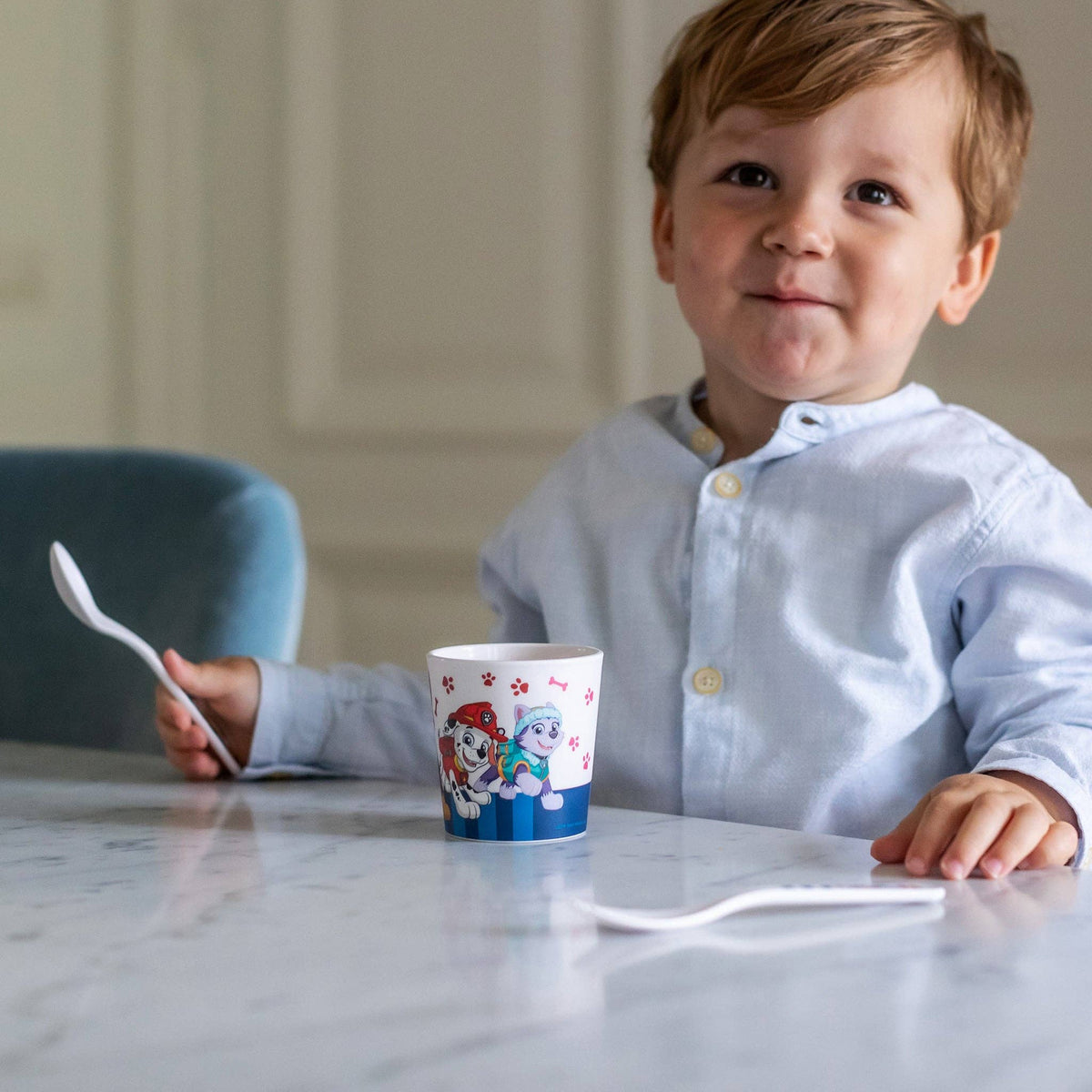 Becher + Besteckset EASY EATER SET PAW PATROL: Cloud white Koziol ideas for friends GmbH      NATURKINDCHEN