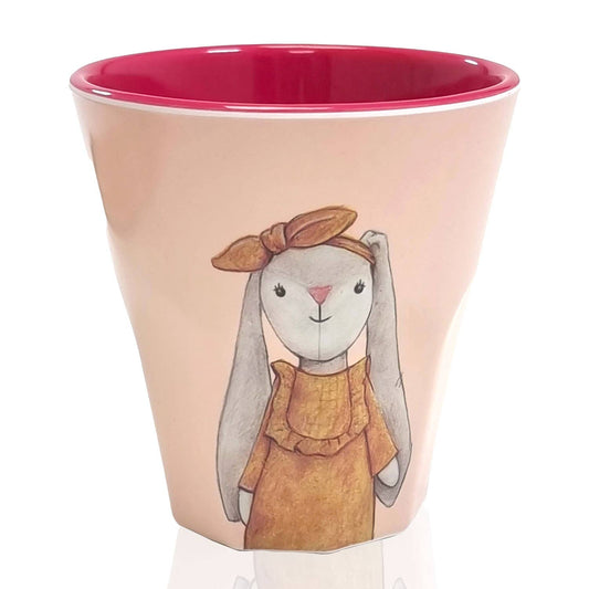 Melamin Becher rosa "Hase Hedda" Mea-Living      NATURKINDCHEN