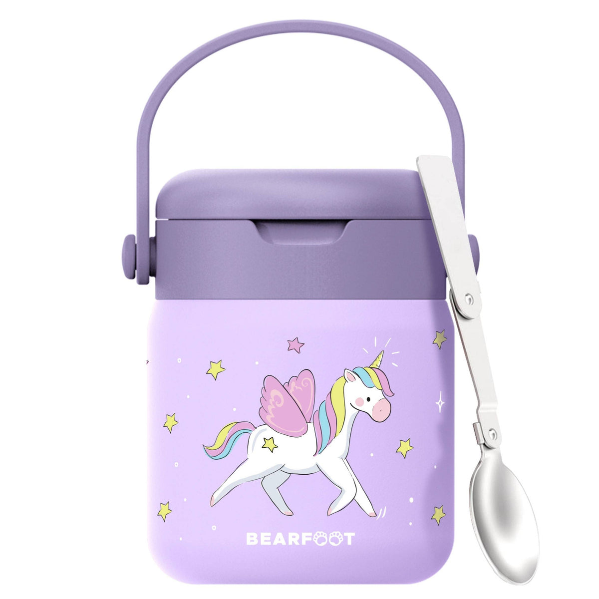 Thermobehälter Kinder Edelstahl - Einhorn lila BEARFOOT      NATURKINDCHEN