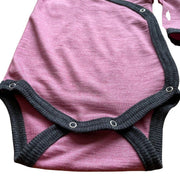 Wickelbody rose, Merinowolle & Seide (bio/GOTS): 62-68 Glückskind      NATURKINDCHEN