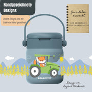 Thermobehälter Kinder Edelstahl - Traktor blau BEARFOOT      NATURKINDCHEN