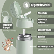 Thermo Kinder Trinkflasche Edelstahl - grün BEARFOOT      NATURKINDCHEN