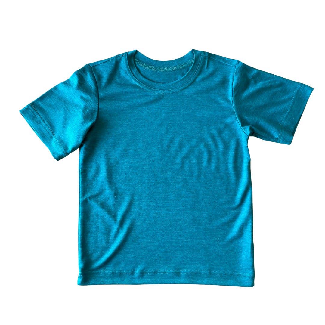 T-Shirt Kinder smaragd, Merinowolle & Seide (bio/GOTS): 98-104 Glückskind      NATURKINDCHEN