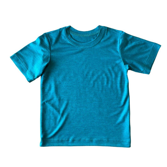 T-Shirt Kinder smaragd, Merinowolle & Seide (bio/GOTS): 98-104 Glückskind      NATURKINDCHEN