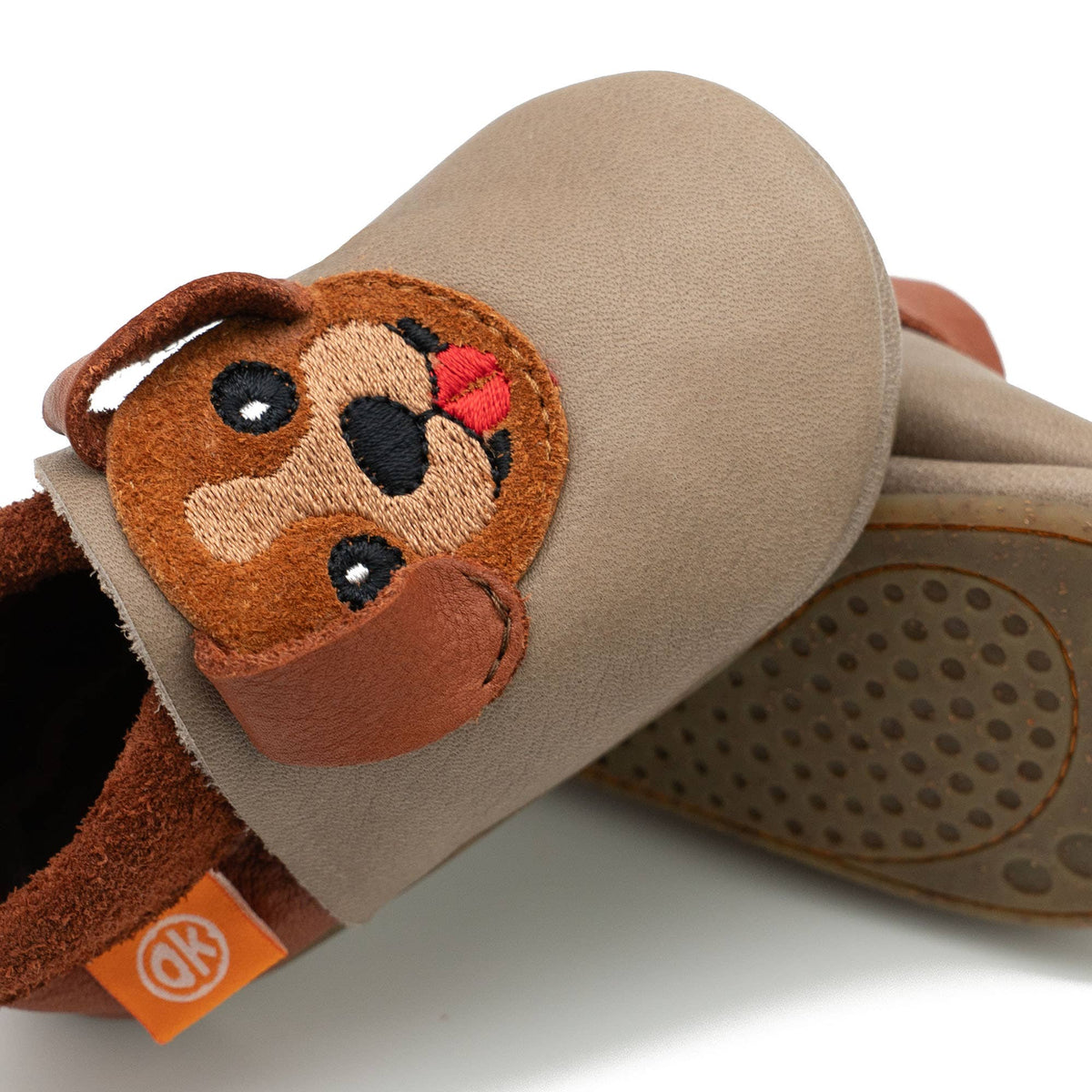 Barfußschuhe AMIGO Motiv Welpe: Beige / 20/21 Orangenkinder®      NATURKINDCHEN