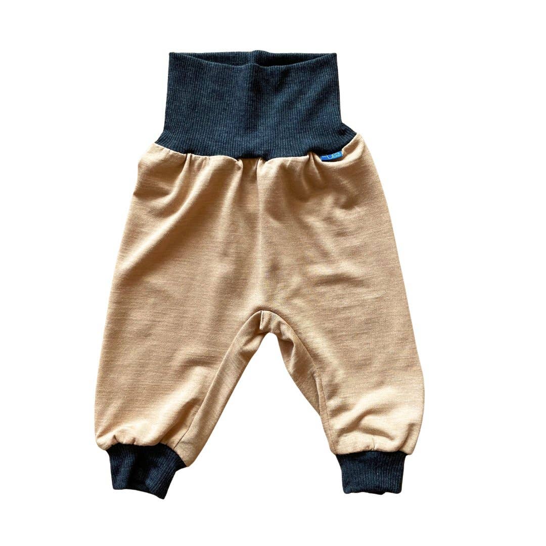 Hose sand, Merinowolle & Seide (bio/GOTS): 50-56 Glückskind      NATURKINDCHEN