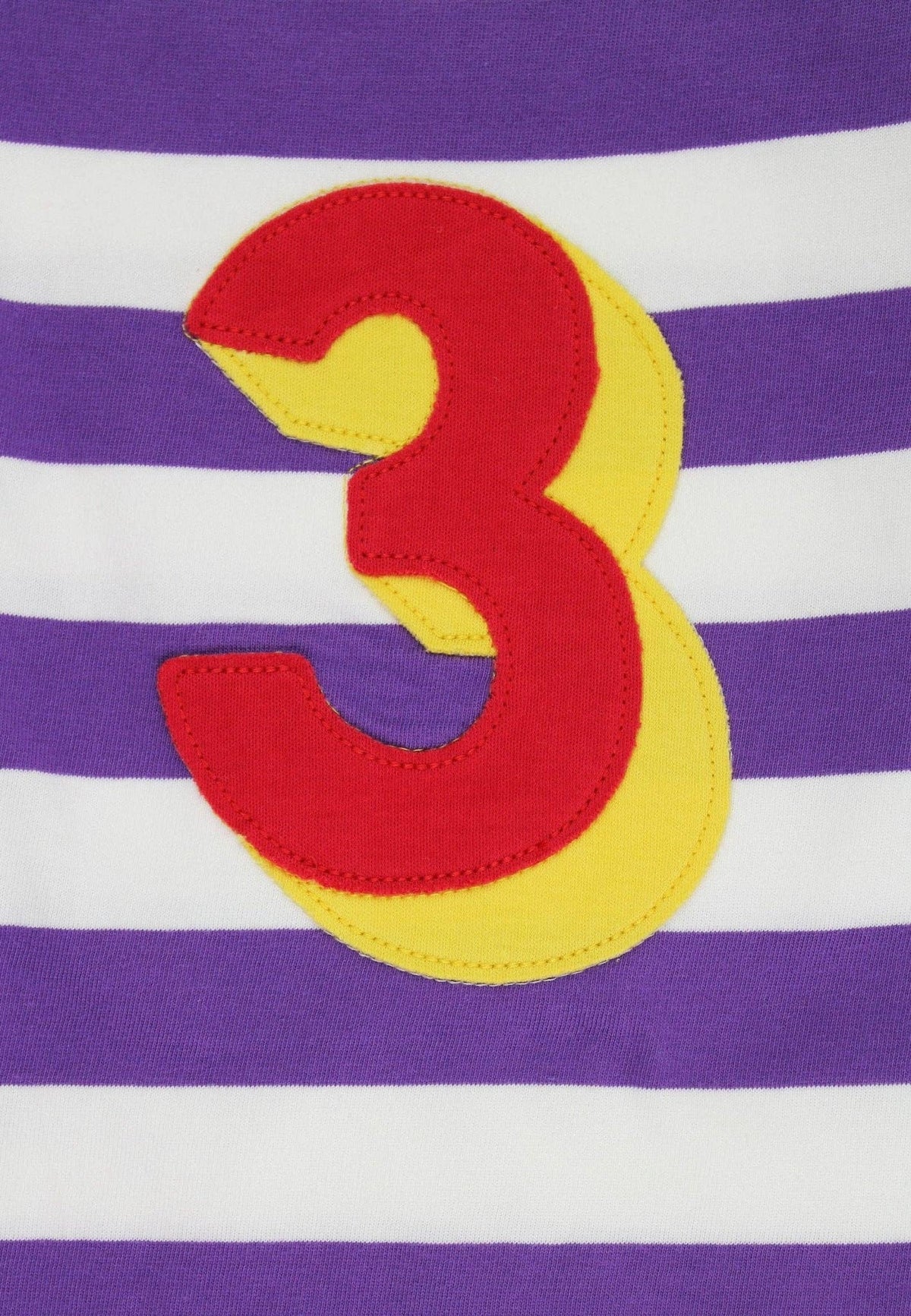 Bio-Langarmshirt mit drei Applikationen und lila Streifen: 3-4 Jahre//104 cm Toby Tiger GmbH      NATURKINDCHEN