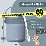 Thermobehälter Kinder Edelstahl - Blau BEARFOOT      NATURKINDCHEN