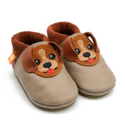 Barfußschuhe AMIGO Motiv Welpe: Beige / 30/31 Orangenkinder®      NATURKINDCHEN