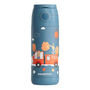 Thermo Kinder Trinkflasche Edelstahl - Feuerwehr Hase blau BEARFOOT      NATURKINDCHEN