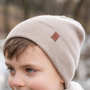 Strickmütze für Kinder aus Merino und Cashmere: Dunkelgrau / 3-10 Jahre menique      NATURKINDCHEN