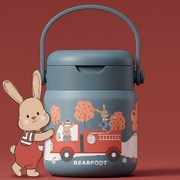 Thermobehälter Kinder Edelstahl - Feuerwehr blau BEARFOOT      NATURKINDCHEN