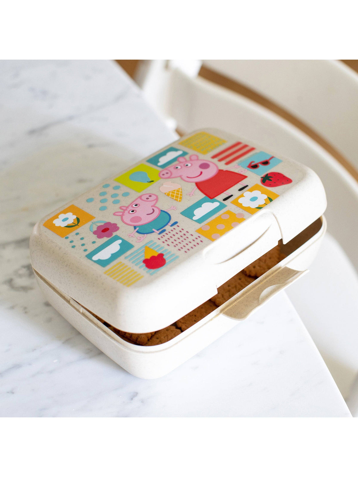 Lunchbox m. Trennschale CANDY L PEPPA PIG: Organic sand Koziol ideas for friends GmbH      NATURKINDCHEN