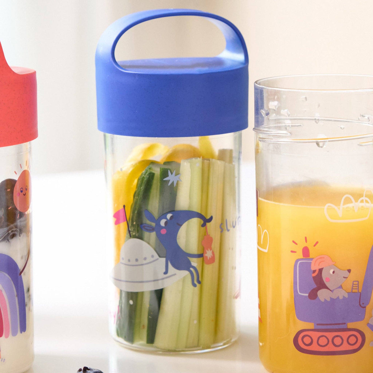 Snackpot / Trinkflasche BUDDY SNACK 0,5 SPACE: Organic blue space Koziol ideas for friends GmbH      NATURKINDCHEN