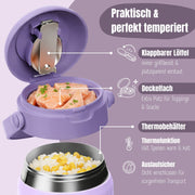 Thermobehälter Kinder Edelstahl - Meerjungfrau lila BEARFOOT      NATURKINDCHEN