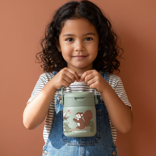 Thermobehälter Kinder Edelstahl - Eichhörnchen Sabei BEARFOOT      NATURKINDCHEN