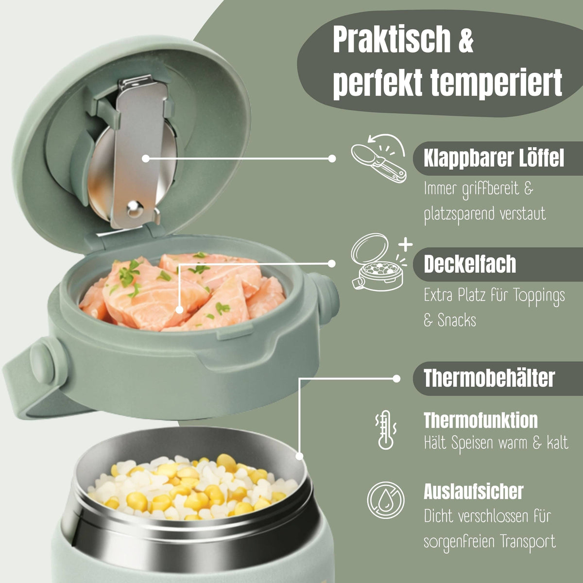 Thermobehälter Kinder Edelstahl - Reh Sabei BEARFOOT      NATURKINDCHEN