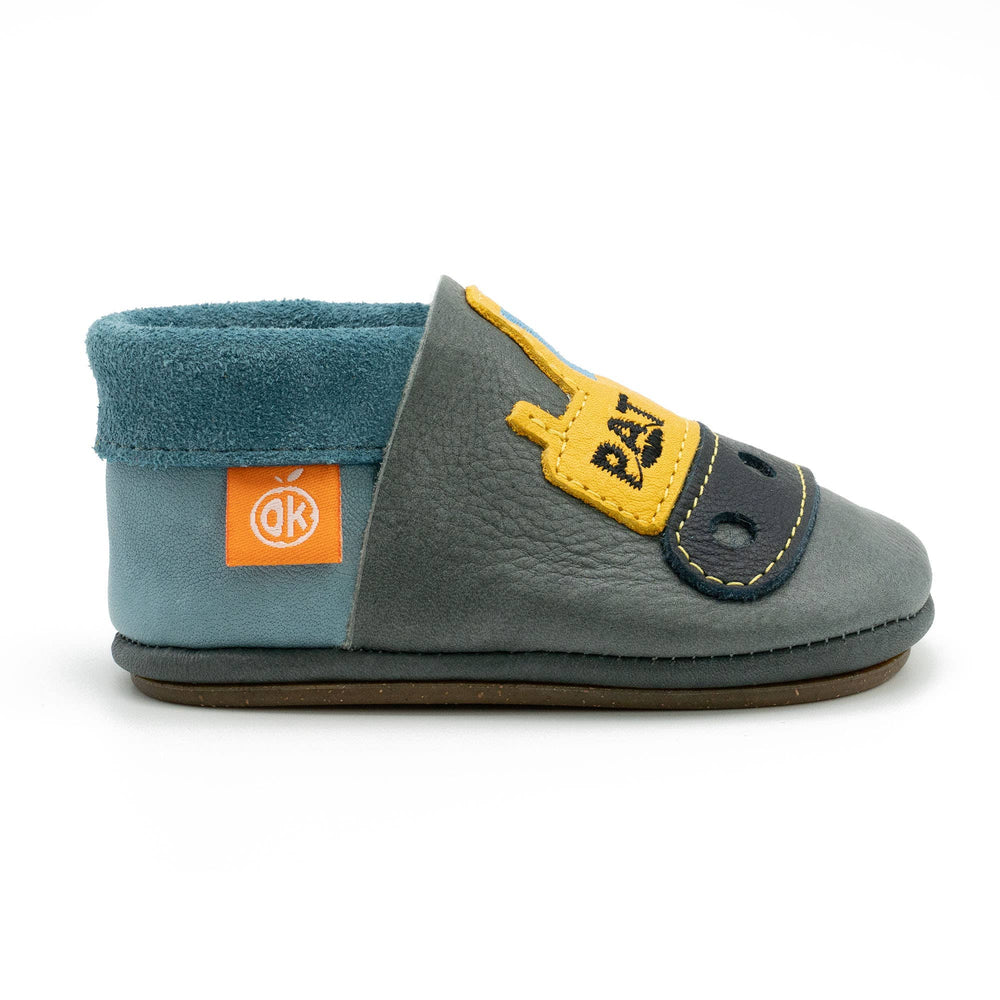 Barfußschuhe AMIGO Motiv Bagger: Grau / 22/23