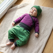 Wickelbody zwetschke, Merinowolle & Seide (bio/GOTS): 50-56 Glückskind      NATURKINDCHEN