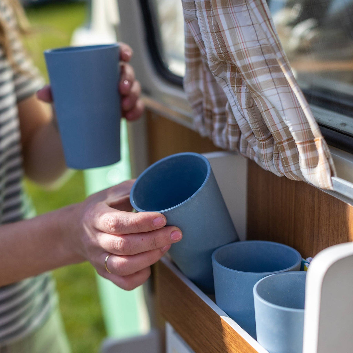 Becher  CONNECT CUP L 2er-Set: Nature flower blue Koziol ideas for friends GmbH      NATURKINDCHEN