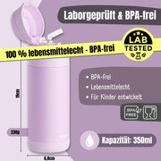 Thermo Kinder Trinkflasche Edelstahl - lila BEARFOOT      NATURKINDCHEN