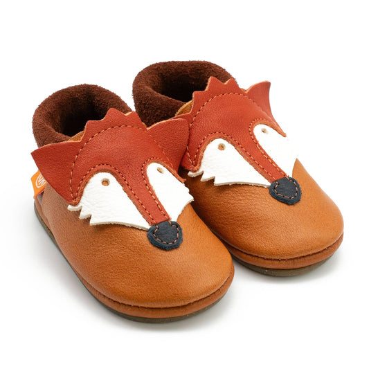 Barfußschuhe AMIGO Motiv Fuchs: Hellbraun / 22/23 Orangenkinder®      NATURKINDCHEN