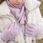 Strickhandschuhe aus Merinowolle und Cashmere für Kinder: Helles Grau / 7-10 Jahre menique      NATURKINDCHEN