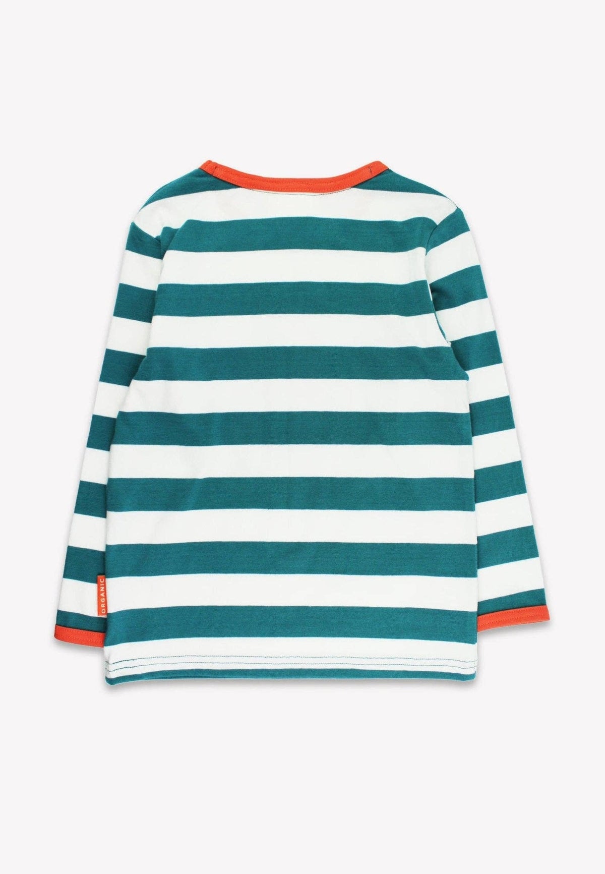 Bio-Langarmshirt mit vier Applikationen und türkisfarbenen Streifen: 4—5 J /110 cm Toby Tiger GmbH      NATURKINDCHEN