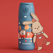 Thermo Kinder Trinkflasche Edelstahl - Feuerwehr Hase blau BEARFOOT      NATURKINDCHEN