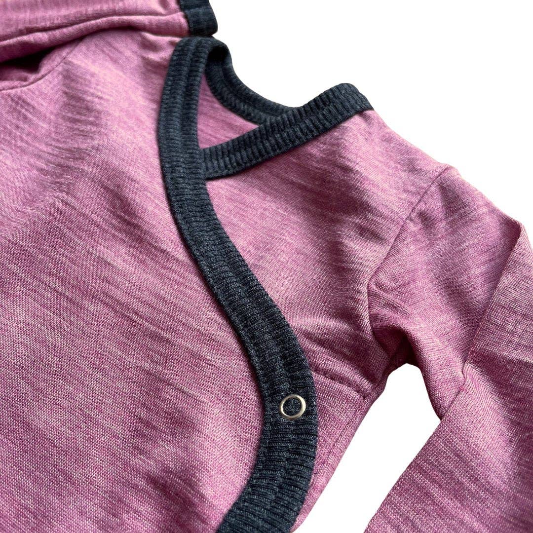 Wickelbody rose, Merinowolle & Seide (bio/GOTS): 50-56 Glückskind      NATURKINDCHEN