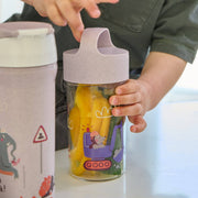 Snackpot / Trinkflasche BUDDY SNACK 0,5 TRUCKS: Organic grey trucks Koziol ideas for friends GmbH      NATURKINDCHEN