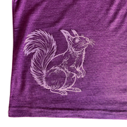 T-Shirt zwetschke mit Eichhörnchen, Merinowolle & Seide (bio/GOTS): 98-104 Glückskind      NATURKINDCHEN