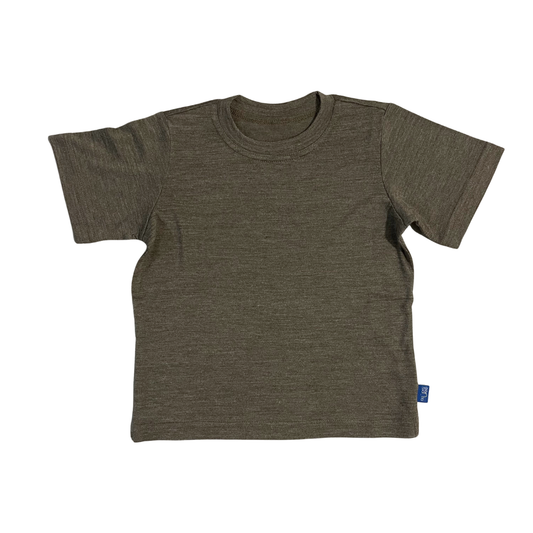 T-Shirt Kinder muskat braun, Merinowolle & Seide (bio/GOTS): 98-104 Glückskind      NATURKINDCHEN