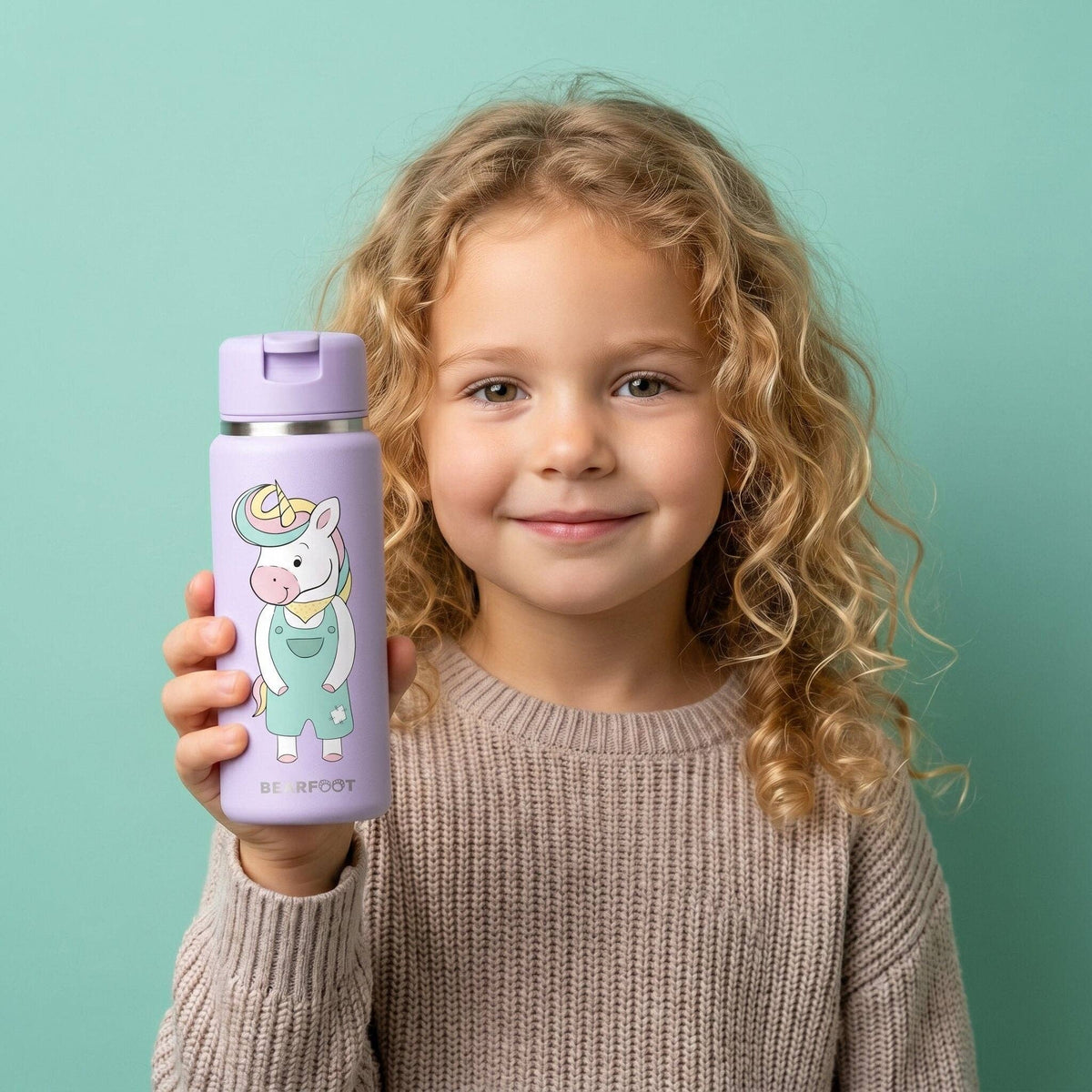 TINY Thermo Kinder Trinkflasche Edelstahl - Einhorn BEARFOOT      NATURKINDCHEN