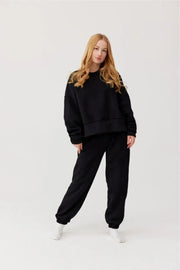 Oversize-Komfort-Hoodie - ROSA 5 Farben, 4 Größen QUALITÄT: Schwarz / M Ander      NATURKINDCHEN