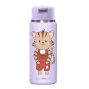 TINY Thermo Kinder Trinkflasche Edelstahl - Katze lila BEARFOOT      NATURKINDCHEN