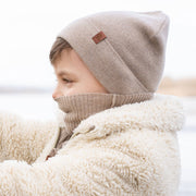 Strickmütze für Kinder aus Merino und Cashmere: Dunkelgrau / 3-10 Jahre menique      NATURKINDCHEN