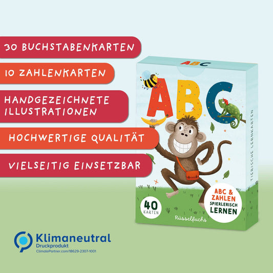 ABC & Zahlen – Lernkarten für Kinder Rüsselfuchs      NATURKINDCHEN