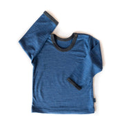 Shirt royal blau, Merinowolle & Seide (bio/GOTS): 98-104 Glückskind      NATURKINDCHEN