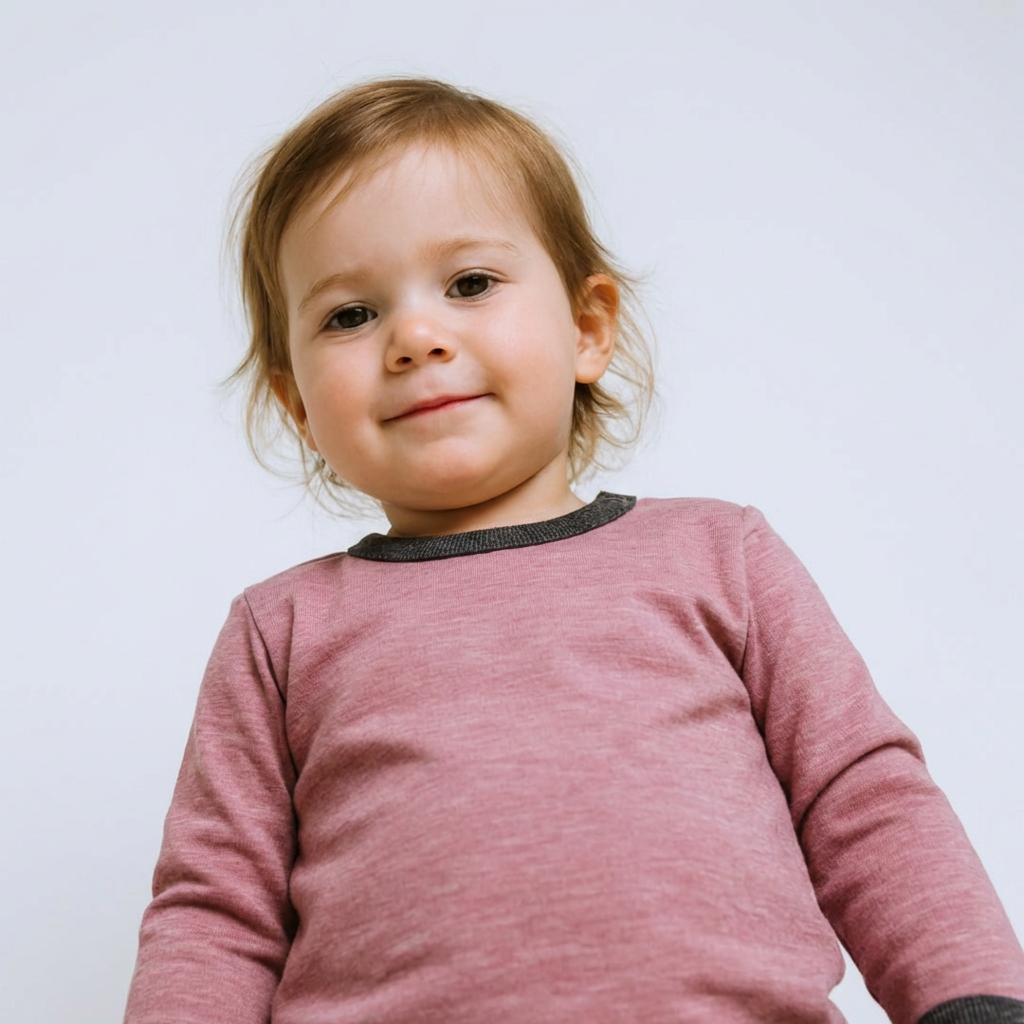Shirt rosé, Merinowolle & Seide (bio/GOTS): 98-104 Glückskind      NATURKINDCHEN