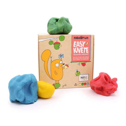 Bio-Easy-Knete vegan 4er Set "Yuki" NEOGRÜN      NATURKINDCHEN