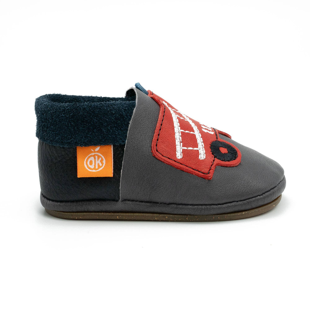Barfußschuhe AMIGO Motiv Feuerwehr: Grau / 22/23